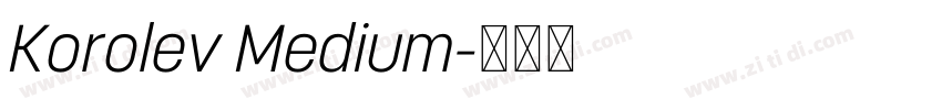 Korolev Medium字体转换